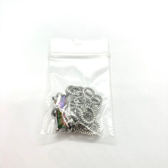 RAINBOW Topaz Silver Vine Pendant Necklace - Picture 7 of 7